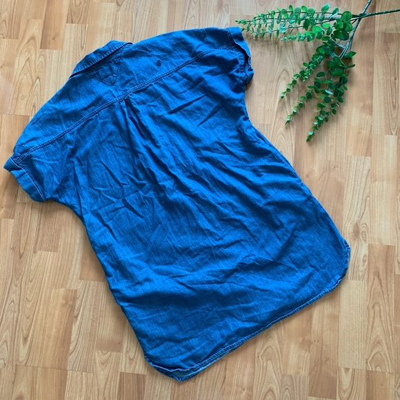 Volcom Yo Shortie Oversized Blue Denim Dress - Picture 7 of 14